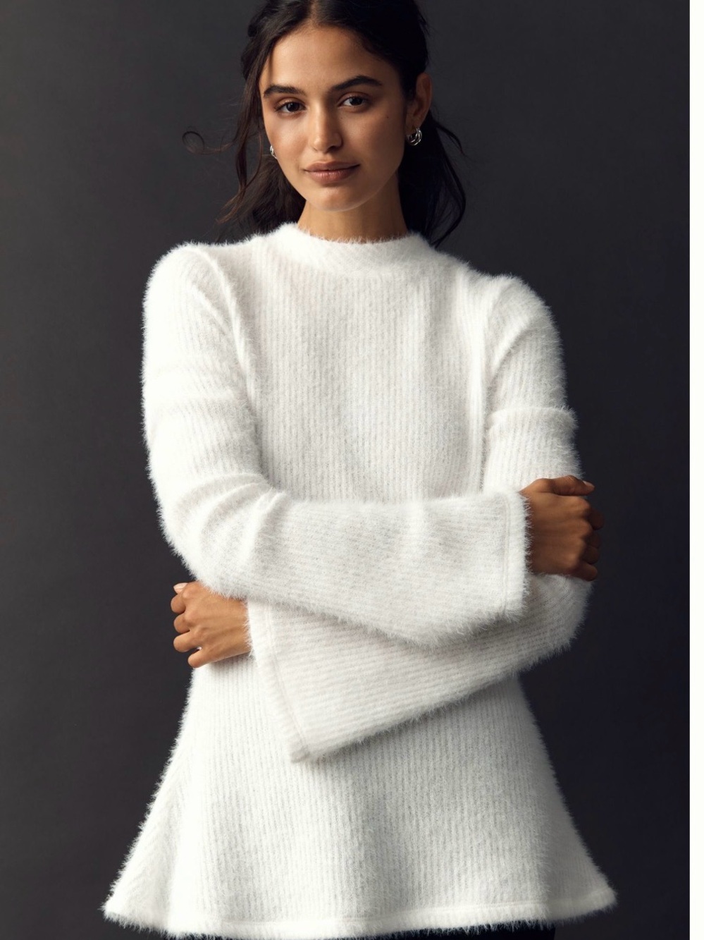 MAEVE TIE-BACK BELL-SLEEVE TOP